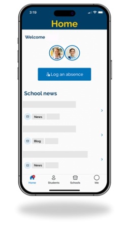 screenshot of BCE Connect homescreen