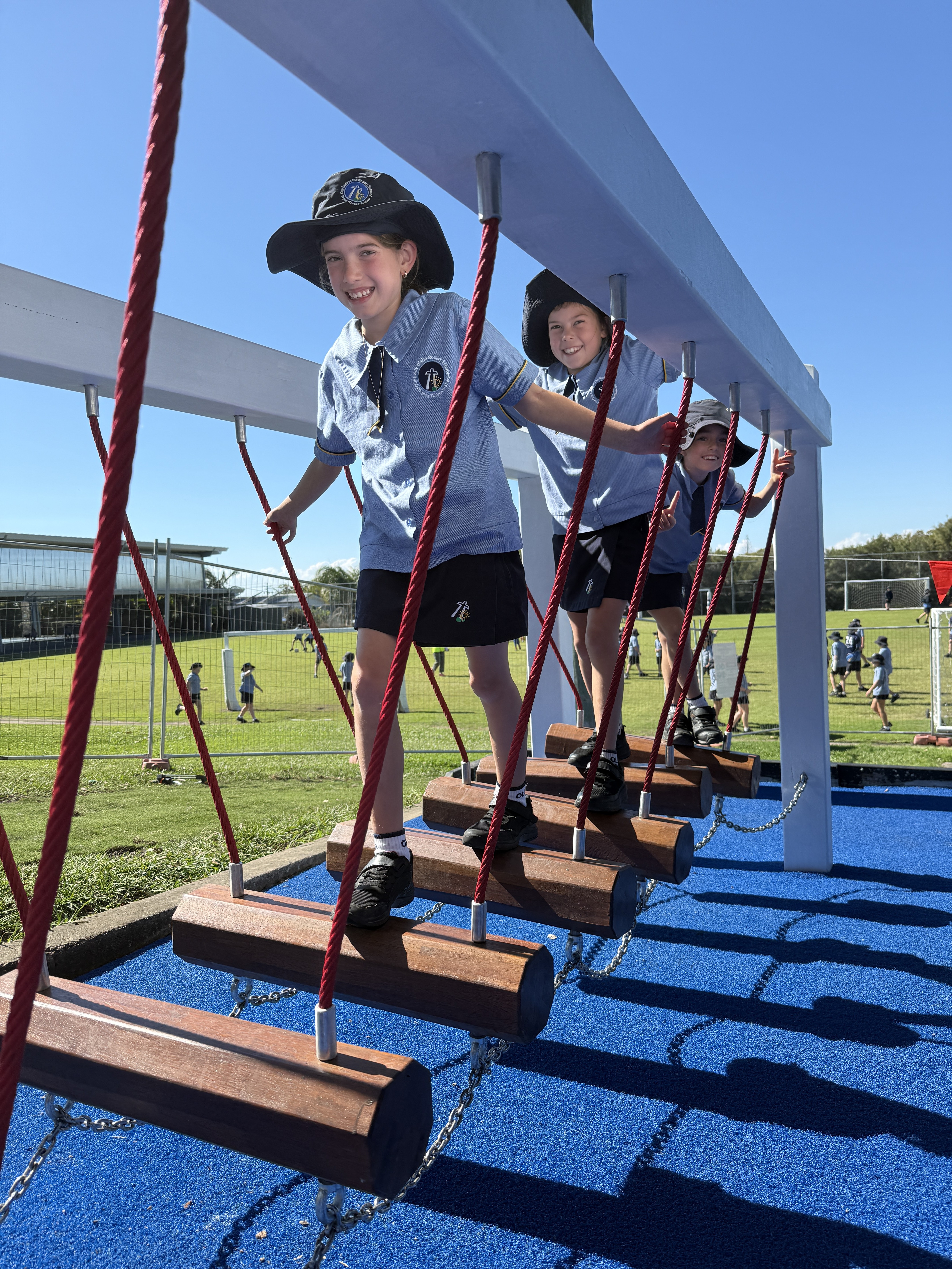 Our Lady of the Rosary School, Caloundra unveiled not one, but two new playgrounds
