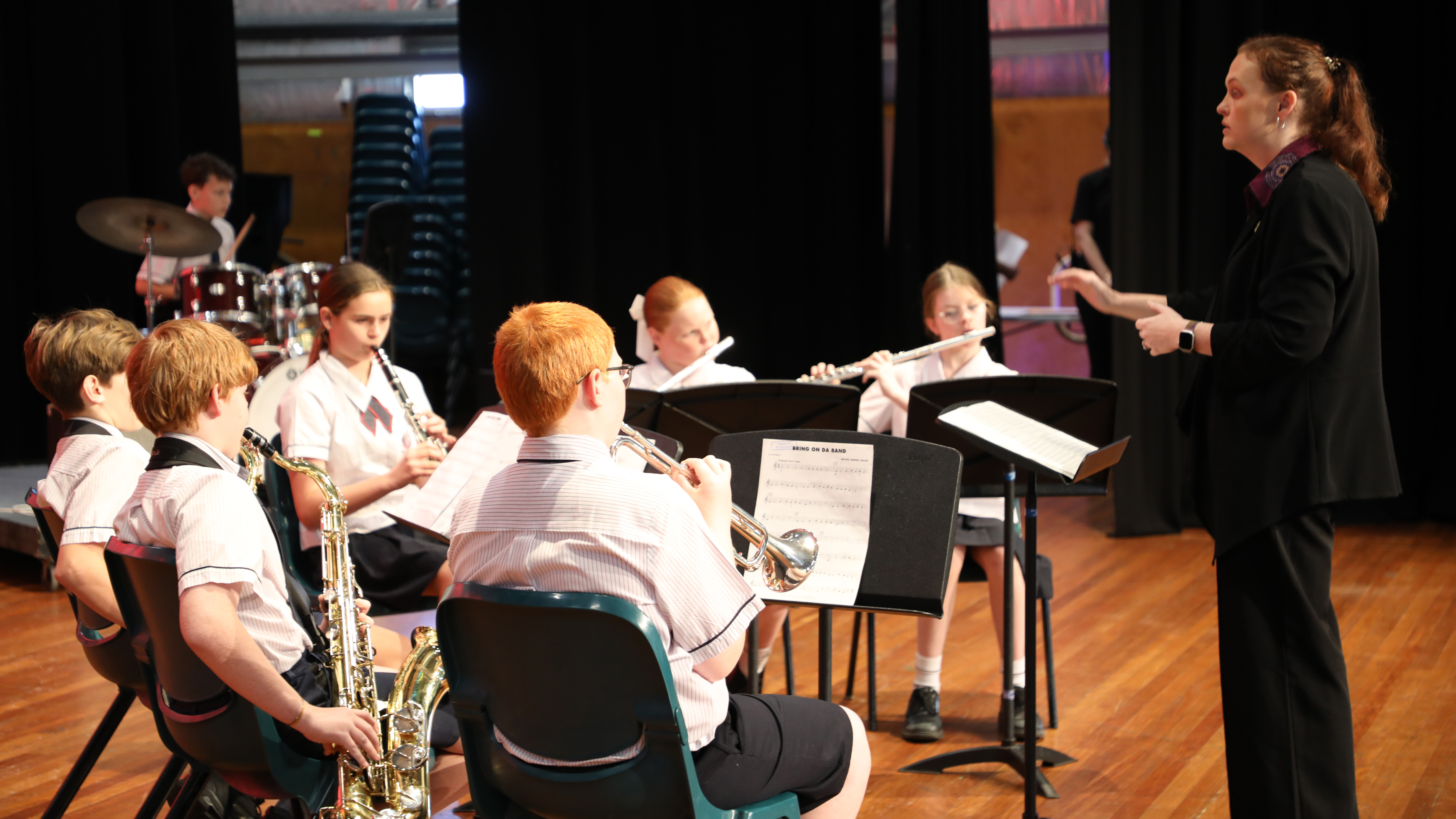 Mt Maria College, Petrie Year 7 band perform in the Concert Band category
