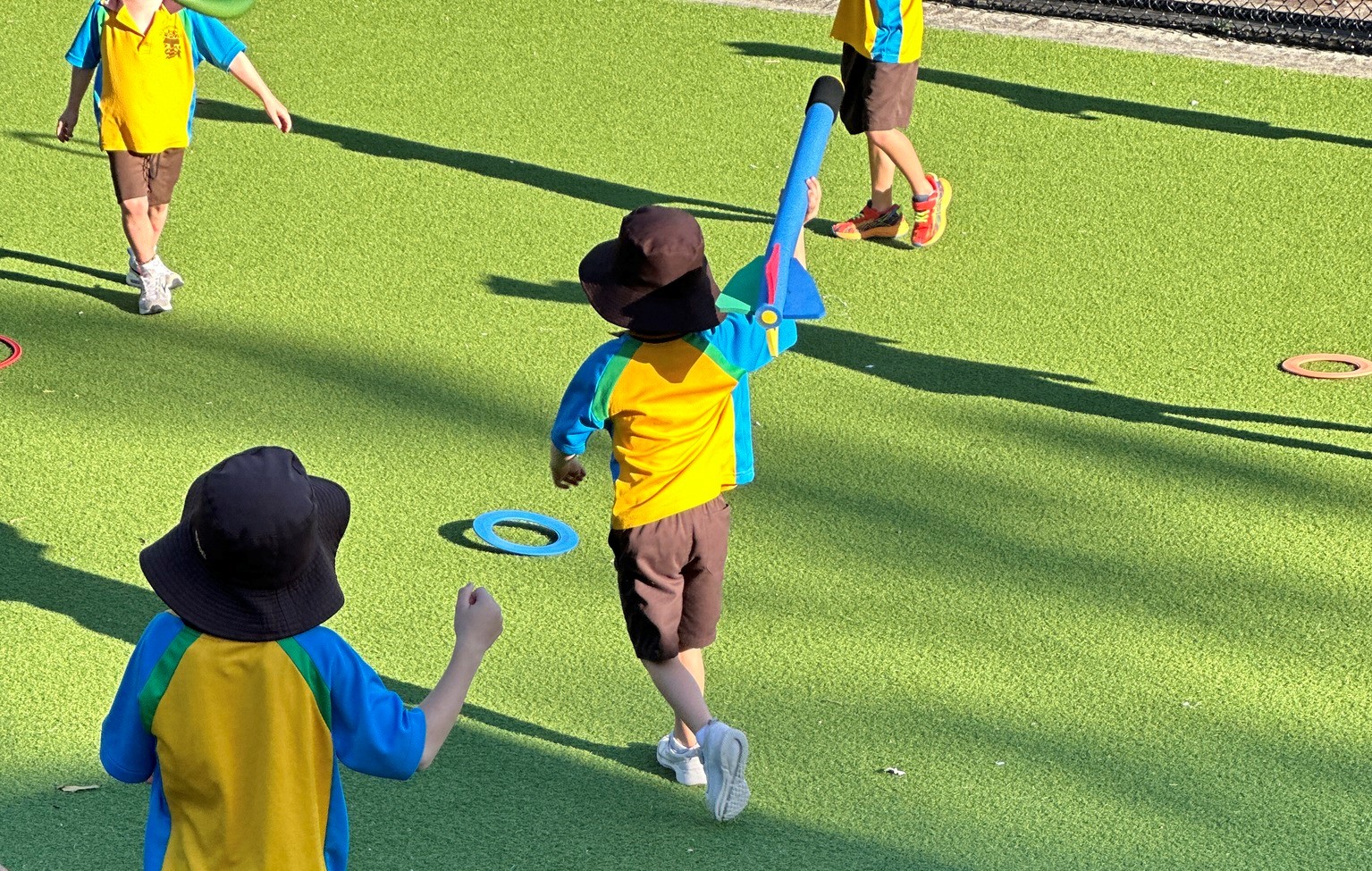 St Joseph’s School Bardon students play with rockets as they learn about Space at Sight School..jpg