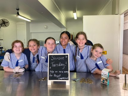 Mary Immaculate Primary School students help make pancakes on Shrove Tuesday..jpg